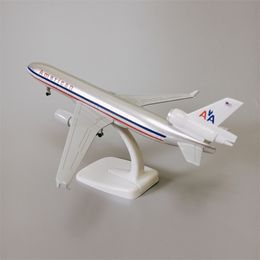 Diecast Model 20 cm Legering Metaal Air USA Amerikaanse AA MD MD 11 Airways Vliegtuig Vliegtuig Vliegtuigen w Wielen Landingsgestellen 230914