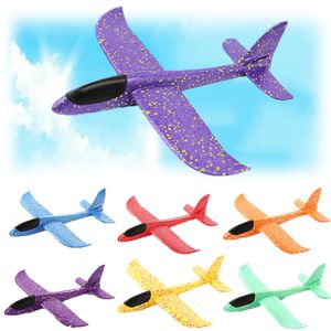 Modèle moulé sous pression 48 cm grand avion en mousse EVA jouet à la main planeur de vol avion bricolage lancer rond-point cadeaux pour enfants 221125