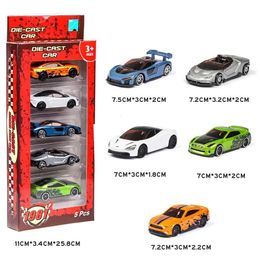 Diecast Model 5PCS Simulated Children Wheels Toy Multi-style Taxiing Alloy Mini Car Model Kids Pocket Small Sports Car Toys for Kids 230811