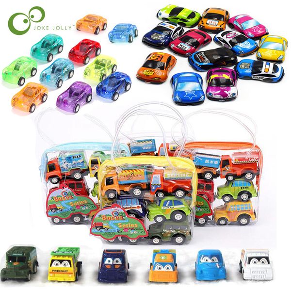 Diecast Model 6pcs10pcs mini tracer le jouet plasticle Funny Kids Véhicule Childre