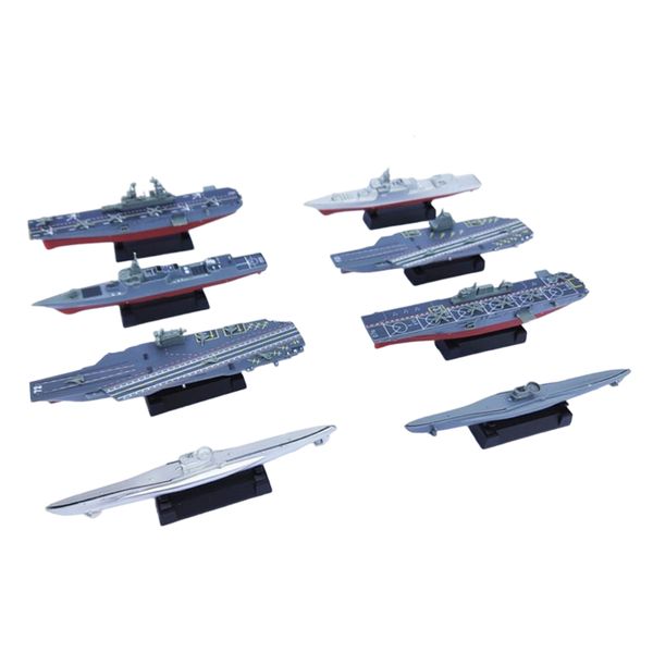 Diecast Model 8 Pieces 4D Puzzles Ship Jigsaw Toys Collection Aeronaves educativas para niñas Niños para niños Regalos 230712