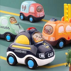 Diecast model babyspeelgoed pull -back stad trucks speelgoedvoertuigen automodel wrijving aangedreven push en ga voor peuters boys girls 1 2 3 jaar 230811