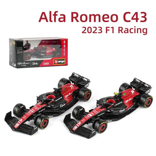 Modello pressofuso Bburago 1 43 Alfa Romeo C43 Formula Car Veicoli pressofusi Modello da collezione Giocattoli da corsa 231208