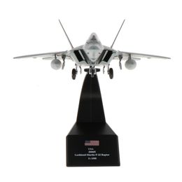 Diecast Model CAR 1 100 Schaal American F-22 Fighter Raptor Aircrane Aircraft Toy Kid Gift 221201