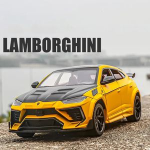 Gegoten modelauto 1 24 Lambos URUS Bison Mansory SUV Legering gegoten speelgoedautomodel Geluid en licht Kinderspeelgoed Verzamelobjecten Verjaardagscadeau 231012