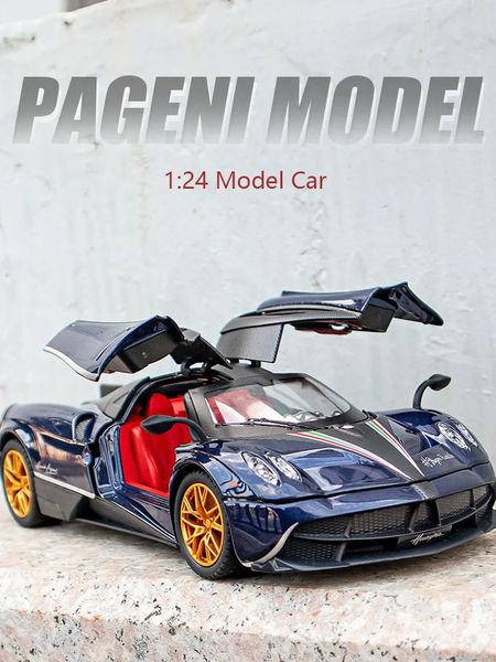 Diecast Model car 1 24 Pagani Car Modelo de coche de aleación Super Sports Car Simulación Dragón chino Coche de juguete para niños Colección para niños Regalo de decoración 231110