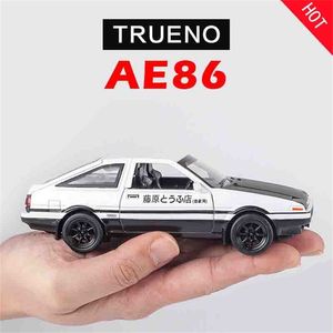Diecast Model car 1 28 Toy Car INITIAL D AE86 Metal Alloy Diecasts Vehicles Miniature Scale s For Children 220919
