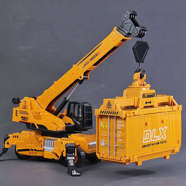 Diecast Model car 1 50 grue de levage en plastique modèle conteneur grue jouets qualité ingénierie véhicule jouets en gros 230627