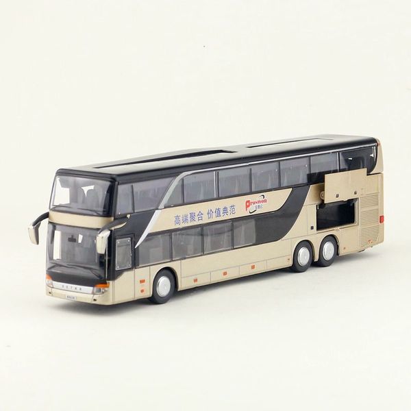 Diecast Model Car 1 50 Scale SETRA S 431 DT Bus Sightseeing Toy Car Porswon Diecast Model Pull Back Sound Light Collection Éducative Cadeau Enfant 230617