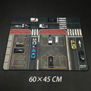 Diecast Model Car 1/64 Modelo a escala Escena de carretera grande Estacionamiento Mat para Diecast Car Vehículo Juguete Escena Pantalla Simulación Escena Mouse Pad Colección 230908