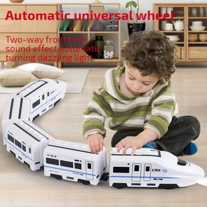 Diecast Model car 1 8 Harmony Railcar Simulation High-speed Railway Train Jouets pour garçons Electric Sound Light Train EMU Model Puzzle Child Car Toy 220919