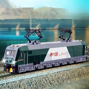 Diecast Model car 1 87 alliage retirer Hexie modèle de train locomotive électrique de haute qualité jouet métal simulation son et lumière 220930