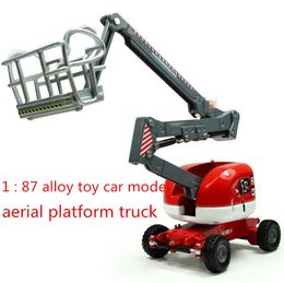 Diecast Model car 2014 super cool 1/87 modelos de juguete deslizantes de aleación vehículos de construcción plataforma aérea camión juguetes educativos para bebés 230915