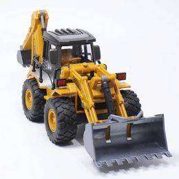 Diecast Modelauto 2in1 Techniek Diecast Set Speelgoed voor Jongens Legering Tractor Graafmachine Bulldozer Kinderen Vrachtwagen Kinderen Diecast Boerderij Voertuig Model Gift 230927