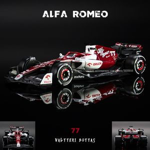 Modèle de voiture moulé sous pression Alfa Romeo Team Orlen C42 Bburago 1 43 # 77 Vatteri Bottas # 24 Zhou Guanyu Alliage Jouet Modèle De Voiture Formule Moulé Sous Pression Modèle 230526