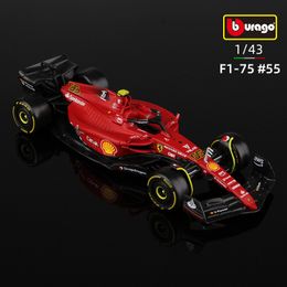 Diecast Model auto Bburago 1 43-75 #55 Carlos Sainz Legering Luxe Voertuig Diecast auto Model Speelgoed Collectie Gift Scuderia 230608