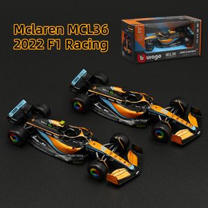 Voiture miniature moulée sous pression Bburago 1 43 McLaren MCL36 C42 -75 RB18 W13 Voiture de course de formule Simulation statique Alliage moulé sous pression Modèle de voiture 230526