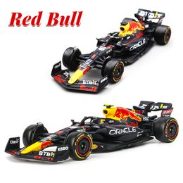 Modelo de coche fundido a presión Bburago 1 43 Racing RB18 #1 Verstappen #11 Perez, vehículo de lujo de aleación, modelo de coche de fórmula fundido a presión, juguete para regalo 230608