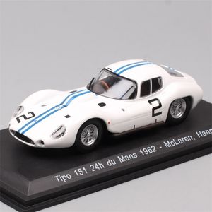 Modèle de voiture moulé sous pression classique 1/43 échelle Mini Vintage Tipo 151 24h Le Mans 1962 # 2 Hangsen GP Racing Car Diecasts véhicules jouets pour collection 220930