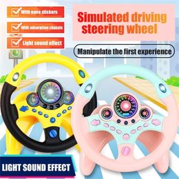 Diecast model auto eletrische simulatie stuurwiel speelgoed baby kinderen muzikale educatieve copilot kinderwagen met lichtgeluid vocaal speelgoed 220919