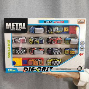 Diecast Model car Flip Stunt Car Alliage Pull Back Modèle De Voiture De Course Cool Graffiti Friction Diecasting Véhicule Jouets Pour Enfants Garçons Cadeau De Noël 230621