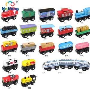 Diecast Model car Magnetic Train Toys Accessoires de train en bois Anime James Locomotive Car Toy Véhicules ferroviaires en bois Track Trains Jouets Cadeaux pour enfants 230627