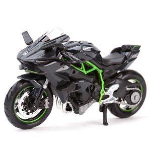 Diecast Model Car Maisto 1 18 H2 R Ninja ZX-10R 14R 9R Z1000 Vehículos de fundición estática Collectable Holsonas Modelo de motocicletas Juguetes 230627