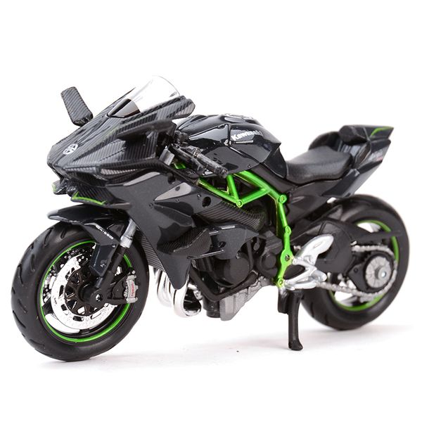 Diecast Model Car Maisto 1 18 H2 R Ninja ZX-10R 14R 9R Z1000 Vehículos de fundición estática Collectable Holsonas Modelo de motocicletas Juguetes 230627