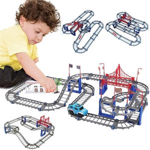 Diecast model Auto -racebanen voor jongens creëert constructie flexibel baanvoertuig geschikt verjaardagscadeau kinderen van 3 tot 9 220930