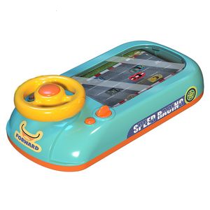 Modèle de voiture moulé sous pression voiture de course jeu d'aventure électronique volant jouet de conduite enfants véhicules de simulation avec son de musique pour enfants bébé cadeau 230829