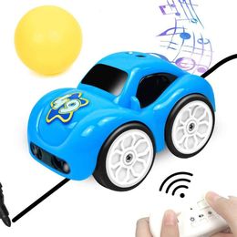 Diecast Model CAR RC Intelligente Sensor Remote Control Cartoon Mini Car Radio Controlled Electric Mode Smart Music Light Toys for Children 221208