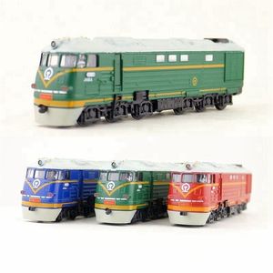 Modelo de automóvil fundido a presión: venta de 1 87 aleación de retroceso Dongfeng modelo de tren regalos para niños en embalaje original simulación de sonido y luz 220930