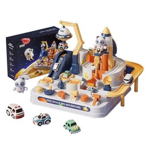 Diecast Model Car toon Space Panda Rail Rail Toys Childre