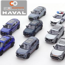 Diecast model auto Xcartoys 1/64 simulatie Haval H6 Gen.3 Alloy Car Model Kids Kids Gift Toys For Boys Collect Decorative Model 230823