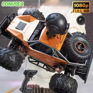 Diecast modelauto's 1/14 RC-auto met 1080p camera 720p legering high-speed off-road klimmen auto wifi fpv drift Drift Drift Ride Remote Control Car Toy Boy J240417