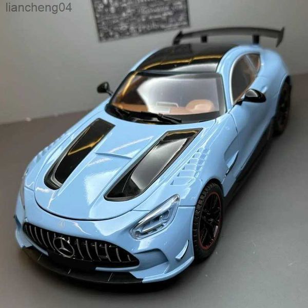 Diecast Model Cars 1/24 Benzs-GT GTR Modèle de voiture de course en alliage moulé sous pression en métal jouet modèle de voiture de sport haute simulation collection son et lumière cadeau pour enfants