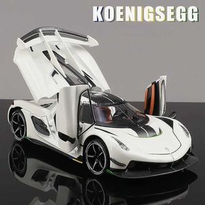 Diecast Model Cars 1 24 Koenigsegg Jesko Attack Aleación Modelo de coche deportivo Diecast Metal Racing Car Modelo Simulación Sonido y luz Juguete para niños Regalo1L23116