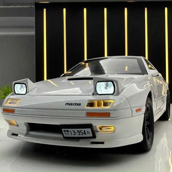 Modèle de voiture moulé sous pression 1 24 Mazda RX7 en alliage modèle de voiture de sport moulé sous pression en métal jouet véhicules de course modèle de voiture simulation son et lumière jouet pour enfants cadeau