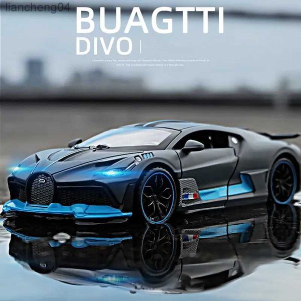 Coches modelo fundido a presión 1/32 Aleación Diecasts Modelo de coche de juguete de metal Bugatti Divo Vehículos de juguete Modelo de coche en miniatura con juguetes ligeros para niños Navidad Gi