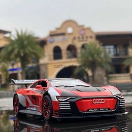 Diecast Model Cars 1 32 Audi GT Alliage Sport Racing Car Model Diecast Toy Vehicle Metal Car Model Sound and Light Simulation Collection Kids GiftL2403