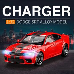 Diecast Model Cars 1 32 Dodge Charger SRT Hellcat Sport Legering Auto Model Diecasts Toy Muscle Car Model Simulatie Collectie speelgoedgeschenken