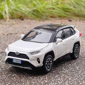 Diecast Model Cars 1 32 RAV4 SUV 2023 ALLIAG DI CAST Toy Car Model and Light Taphed to Childrens Toy Toy Series Birthday Giftl2405