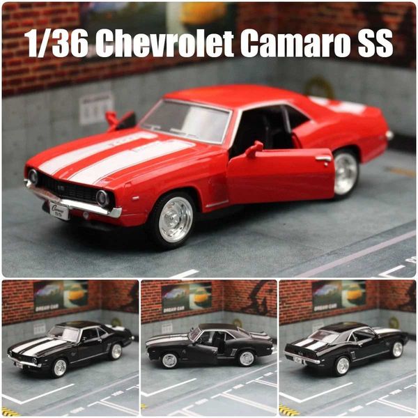 Modèle Diecast Cars 1 36 Chevrolet Camaro SS Modèle de voiture de jouets vintage pour enfants