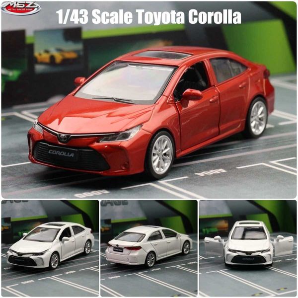 MODEAU DICAST CARS 1/43 Toyota Corolla Hybrid Toy Car Childrens Die Cast Metal 1 43 Micro Model Pull Back Education Series Gift For Boysl2405