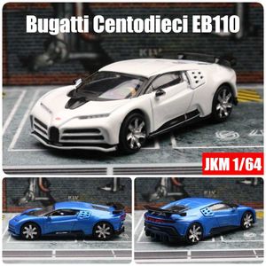 Diecast Model Cars 1 64 Bugatti Centodieci EB110 Mini Toy Car 1/64 JKM RACING MODEAU FREE Wheel Die Die Casting Alloy Metal Collection Giftl2405