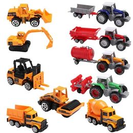 Modelo de Diecast Cars 1 Construcción Excavador Tractor Bulldozer Modelo de camión Volcado Ingeniería Modelo de vehículo Tractor de juguetes Modelo de automóvil CAR Toy S545210