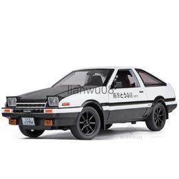 Diecast Model Cars 120 Initial D Toyota Trueno AE86 Alloy Diecast Car Model Sports Car Toys para niños Adultos Pull Back Vehicles Toy Cars Black Hood x0731