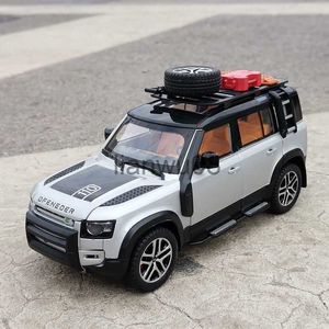 Diecast Model Auto's 124 Rover Defender Legering Auto Model Diecast Metalen Speelgoed OffRoad Voertuigen Auto Model Simulatie Geluid en Licht Childrens Gift x0731