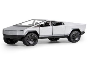 Modelo de Diecast Cars 124 Tesla CyberTruck Pickup aleación Diecasts Vehículos de juguete Toy Toy Model Sound y Light Tire Back Collect913798657