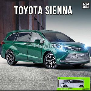 Diecast Model Cars 124 Toyota Sienna Granvia MPV Van Alloy Diecasts Toy Vehicles Metal Toy Car Model Sound and light Collection Kids Toy x0731
